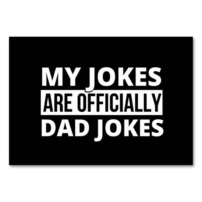 Mina skämt är pappa skämt bordsnummer (Framsidan)