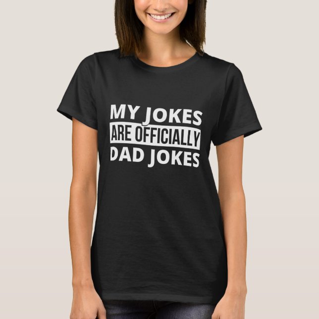 Mina skämt är pappa skämt t shirt (Framsida)
