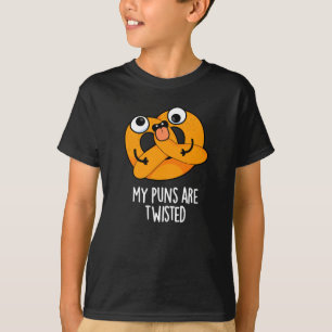 Mina skämt är Twisted Funny Pretzel Pun Mörk BG T Shirt