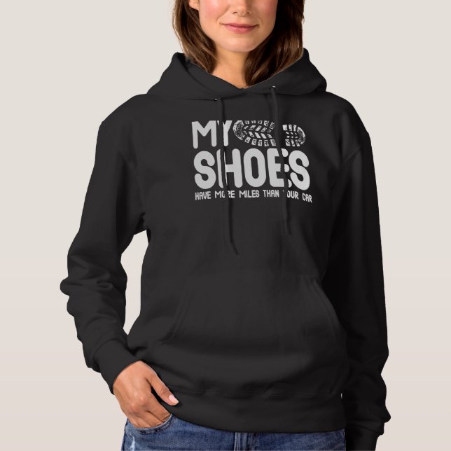 Mina skor har fler miles än din bil... t shirt (Framsida)