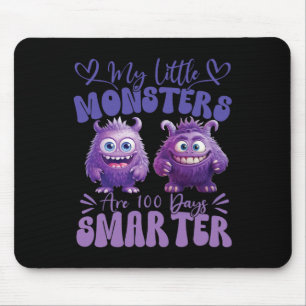 Mina små monster är 100 dagar smartare Cute Fluff Musmatta
