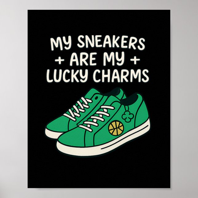 Mina sneakers är mina lyckobringande Sketll-grafik Poster (Framsidan)