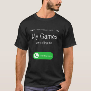 Mina spel kallar mig för Vuxen Kids Gamer Quo T Shirt