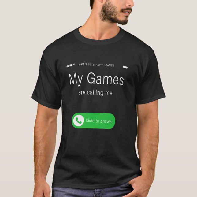 Mina spel kallar mig för Vuxen Kids Gamer Quo T Shirt (Framsida)