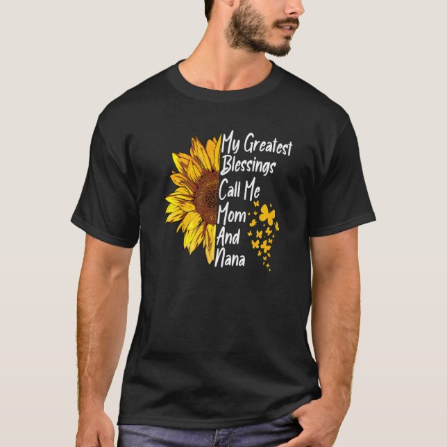 Mina största välsignelser kallar mig mamma och nan t shirt (Framsida)