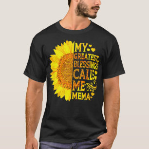 Mina största välsignelser kallar mig Mema Roliga T Shirt
