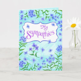 Mina Sympatier – Mjuk Blommig Tröst Design Aqua Kort