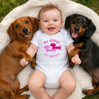 Mina syskon är wienerdachshundar Babyflicka presen T Shirt