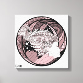 Mina tankar. Abstrakt grafik Canvastryck