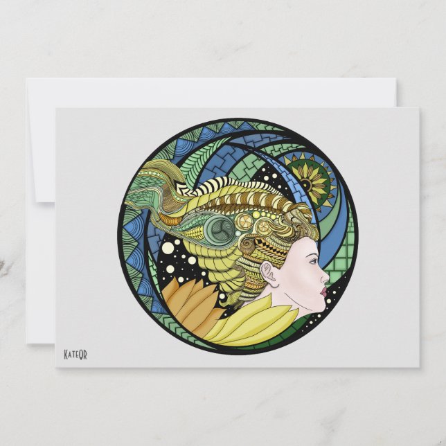 Mina tankar. Abstrakt konst. Grafik Inbjudningar (Framsida)