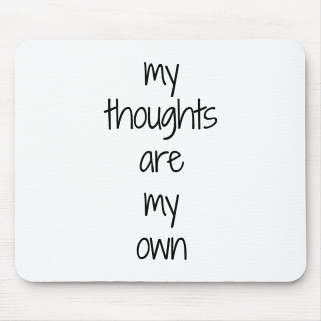 Mina tankar, musknapp musmatta (Framsidan)