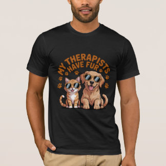 Mina terapeuter har Päls Funny Pet Shirt T