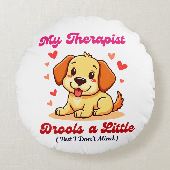 Mina terapidrooler.. rund kudde (Framsidan)