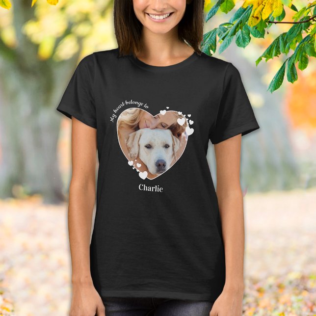 Mina Tillhör att äta Photo Hund älskare T Shirt (Skapare uppladdad)