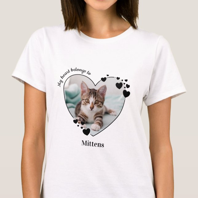 Mina Tillhör att klä Lover Pet Photo T-Shirt (Skapare uppladdad)