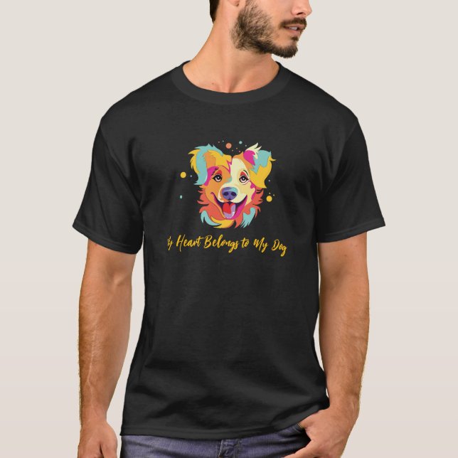 Mina Tillhör i mitt Hund T Shirt (Framsida)