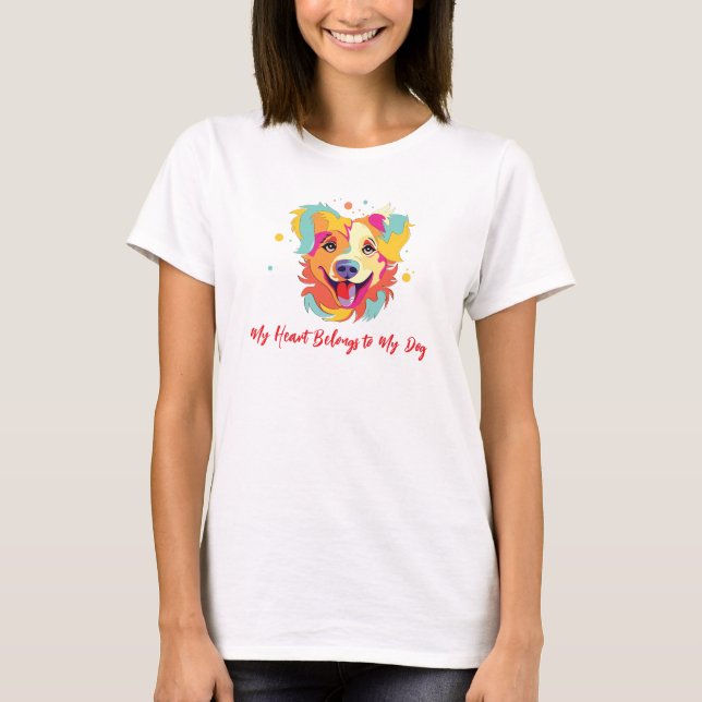 Mina Tillhör i mitt Hund T Shirt (Framsida)