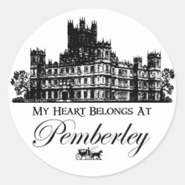 Mina Tillhör i Pemberley Runt Klistermärke