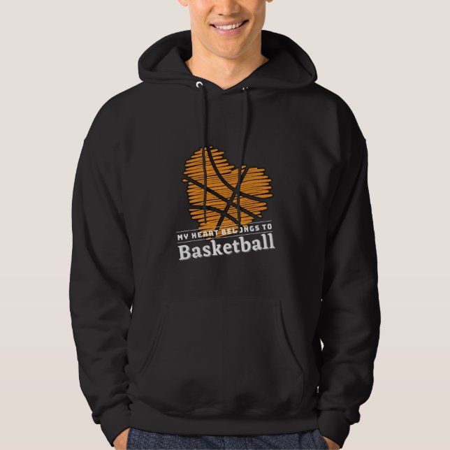 Mina tillhör till BASKETBALL Hoodie (Framsida)