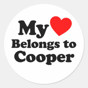 Mina Tillhör till Cooper Runt Klistermärke
