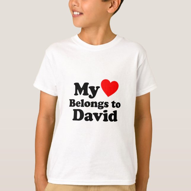 Mina Tillhör till David Tee Shirt (Framsida)
