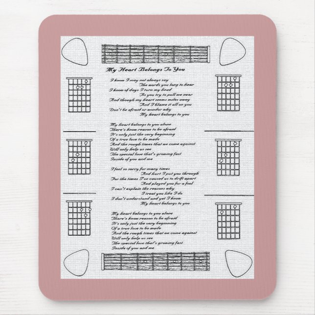 Mina Tillhör till dig Musmatta (Framsidan)