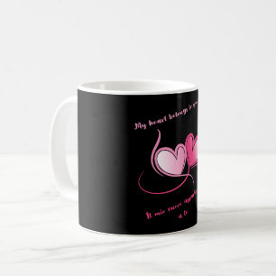 Mina tillhör till dig romantisk kaffemugg
