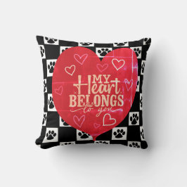 Mina Tillhör till dig Tass-utskrift Kudde