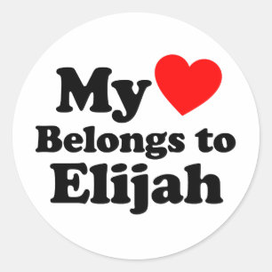Mina Tillhör till Elijah Runt Klistermärke