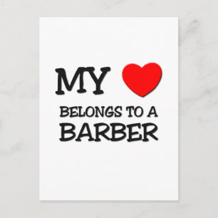 Mina Tillhör till en BARBER Vykort