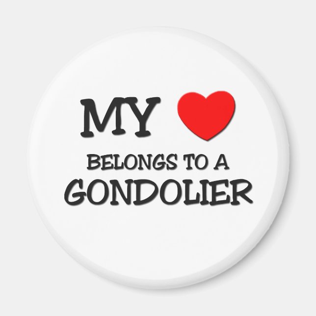Mina Tillhör till en GONDOLIER Magnet (Framsidan)