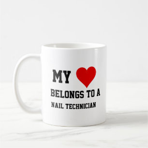 Mina Tillhör till en Nail-tekniker Kaffemugg