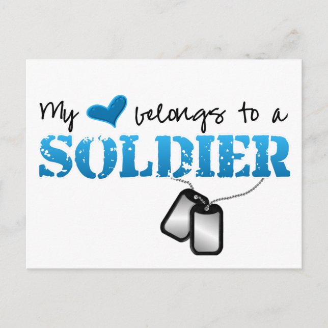 Mina Tillhör till en soldat Vykort (Framsida)