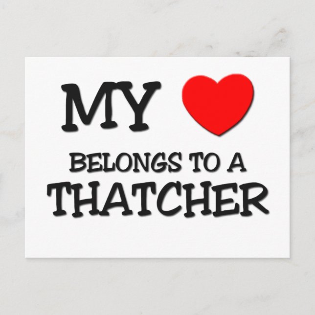 Mina Tillhör till en TATCHER Vykort (Framsida)