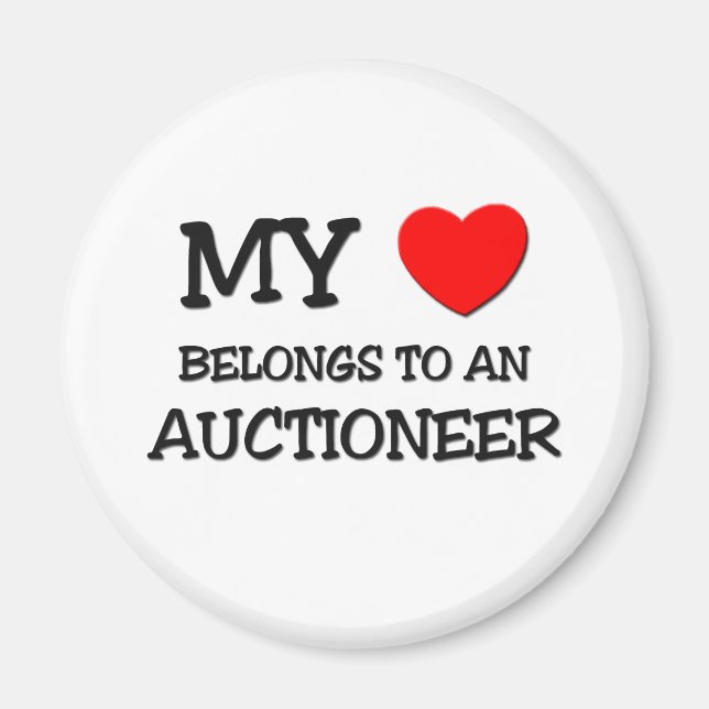 Mina Tillhör till en UCTIONEER Magnet (Framsidan)