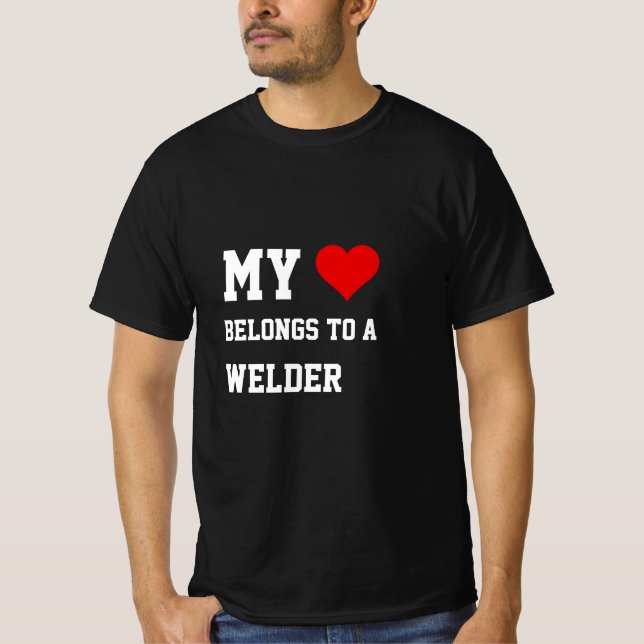 Mina Tillhör till en Welder T-Shirt (Framsida)