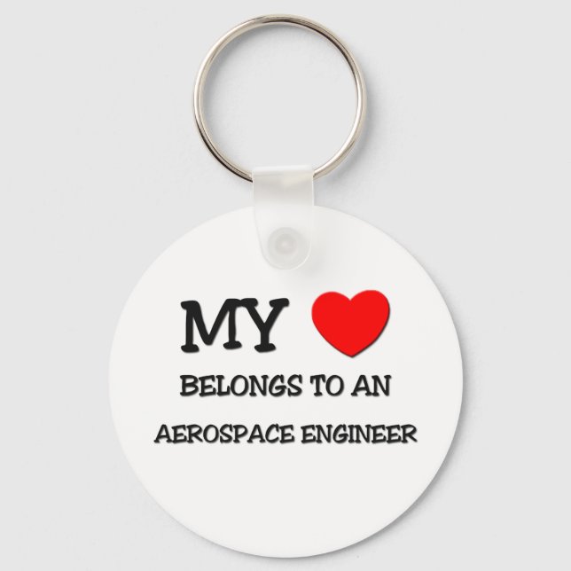Mina Tillhör till ett AEROSPACE INGENJÖR Nyckelring (Framsida)