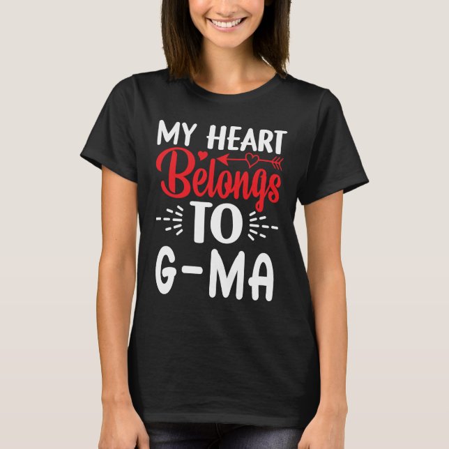 Mina Tillhör till G morsa Valentindagen T Shirt (Framsida)