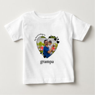 Mina Tillhör till Grandpa Anpassningsbar Baby Phot T Shirt
