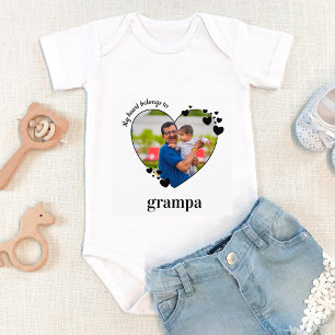 Mina Tillhör till Grandpa Anpassningsbar Baby Phot T Shirt