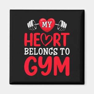 Mina Tillhör till Gym Funny Valentines day Magnet