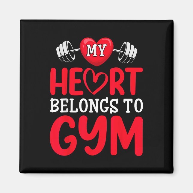 Mina Tillhör till Gym Funny Valentines day Magnet (Framsidan)