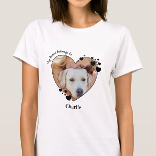 Mina Tillhör till Hund älskare Pet Photo T-Shirt