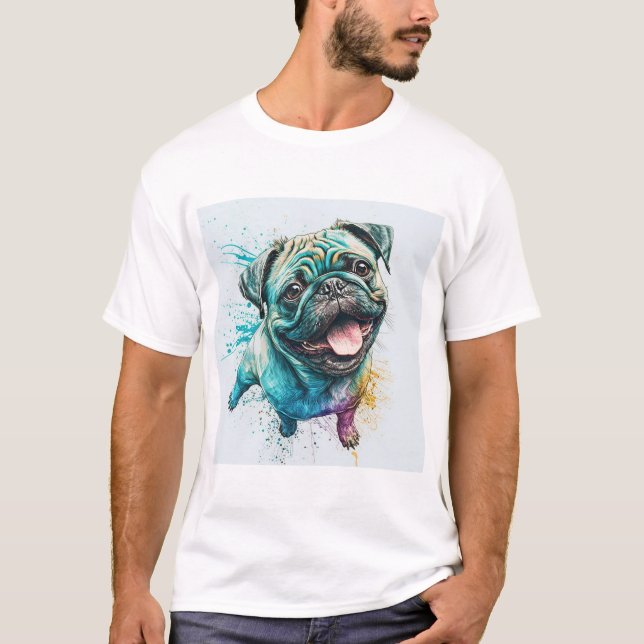 Mina Tillhör till Hund älskare Pet Photo T-Shirt (Framsida)