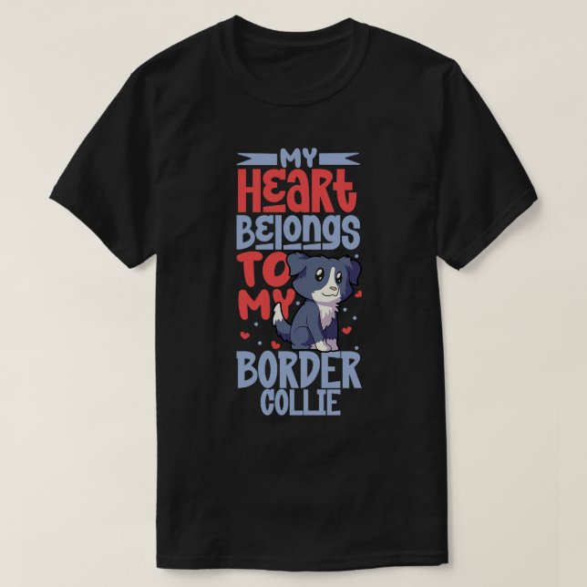 Mina tillhör till min Gräns Collie T Shirt (Design framsida)