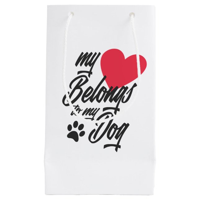 Mina Tillhör till min Hund Valentine | Gift Bag (Framsidan)