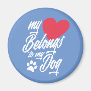 Mina Tillhör till min Hund Valentine Magnet
