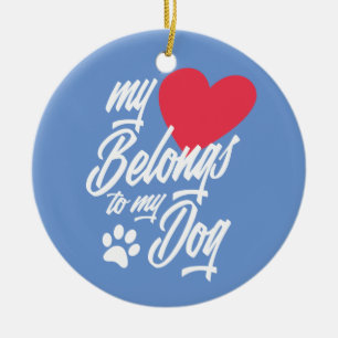Mina Tillhör till min Hund Valentine Ornament