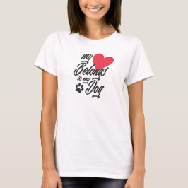 Mina Tillhör till min Hund Valentine | T-Shirt
