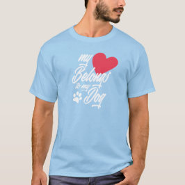Mina Tillhör till min Hund Valentine | T-Shirt